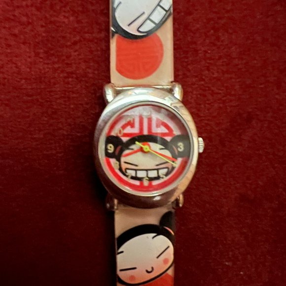 Rare Vintage Pucca Anime Cartoon Pink & Red Watch - Excellent Cond. - Picture 5 of 12